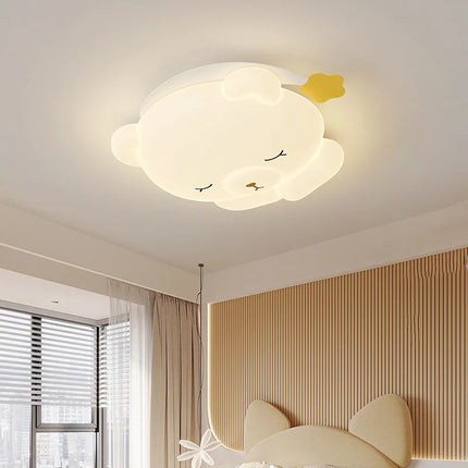 ChandelierDecor - Bear Sleeping in Moon Cap Ceiling Light for Kids Room