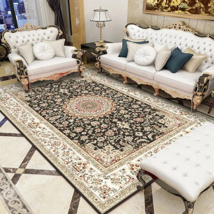 Traditional Persian Off Black King Luxury Rug-ChandelierDecor.com