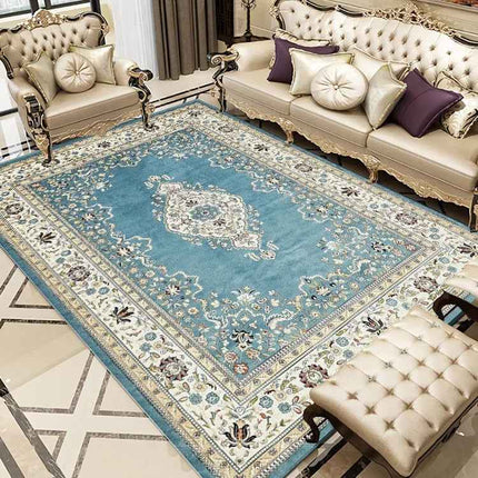 Traditional Persian Off Turquoise Luxury Rug-ChandelierDecor.com