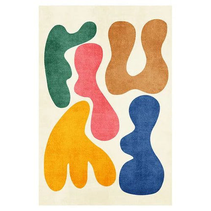 ChandelierDecor - Modern Abstract Lamb Wool Carpet: Art Meets Luxury