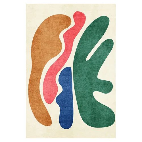 ChandelierDecor - Modern Abstract Lamb Wool Carpet: Art Meets Luxury