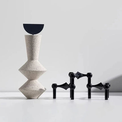 ChandelierDecor - Abstract Geometric Sandstone Statue Art