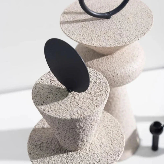 ChandelierDecor - Abstract Geometric Sandstone Statue Art