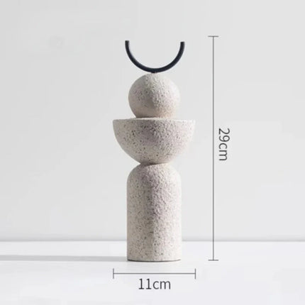 ChandelierDecor - Abstract Geometric Sandstone Statue Art