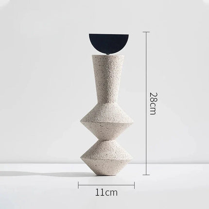 ChandelierDecor - Abstract Geometric Sandstone Statue Art
