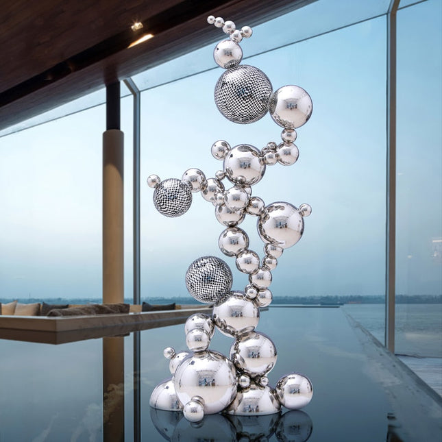 ChandelierDecor - Abstract Jumbled Balls Stainless Steel Ornament