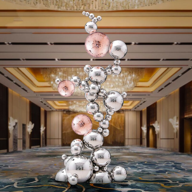 ChandelierDecor - Abstract Jumbled Balls Stainless Steel Ornament