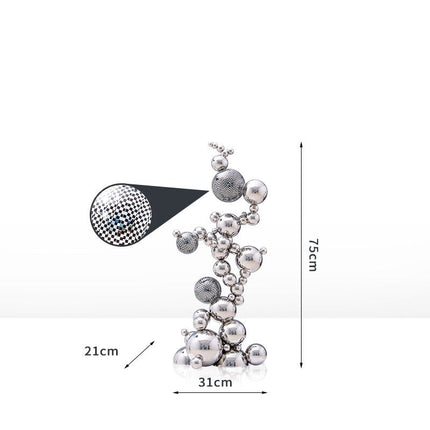 ChandelierDecor - Abstract Jumbled Balls Stainless Steel Ornament