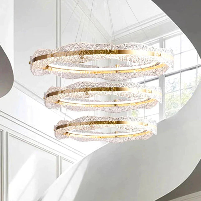 ChandelierDecor - Acrylic Glass Rings Bezel Chandelier Lighting