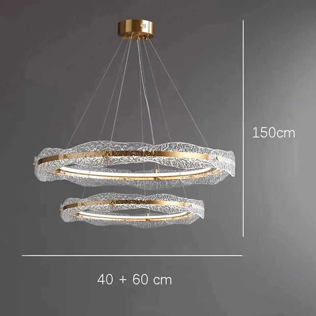 ChandelierDecor - Acrylic Glass Rings Bezel Chandelier Lighting