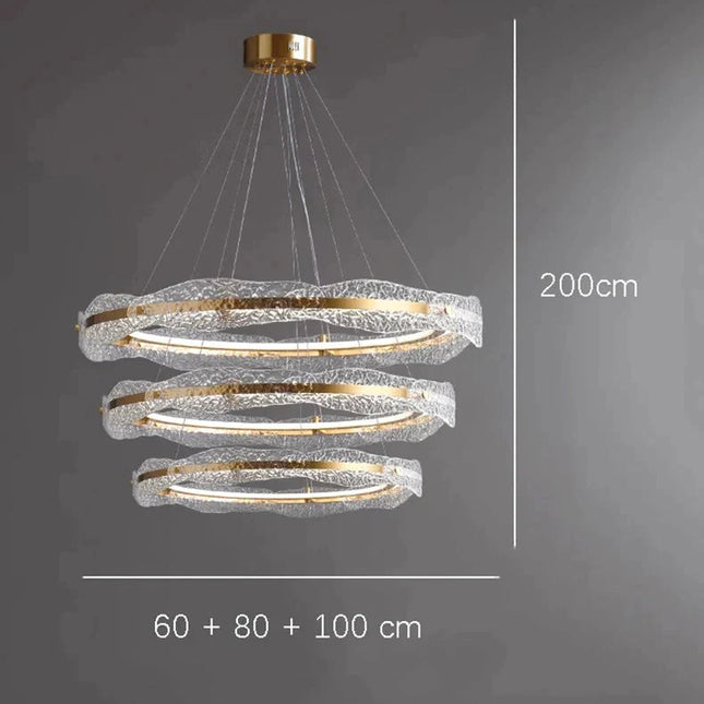 ChandelierDecor - Acrylic Glass Rings Bezel Chandelier Lighting