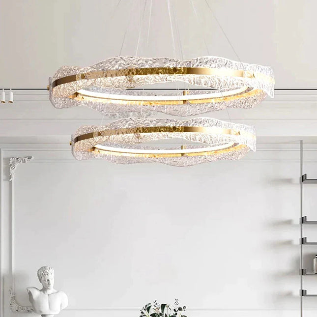 ChandelierDecor - Acrylic Glass Rings Bezel Chandelier Lighting