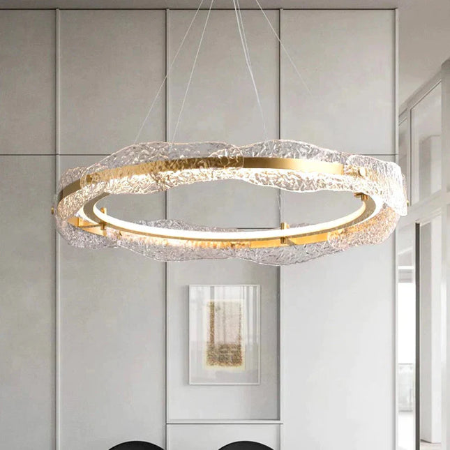 ChandelierDecor - Acrylic Glass Rings Bezel Chandelier Lighting