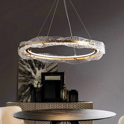 ChandelierDecor - Acrylic Glass Rings Bezel Chandelier Lighting