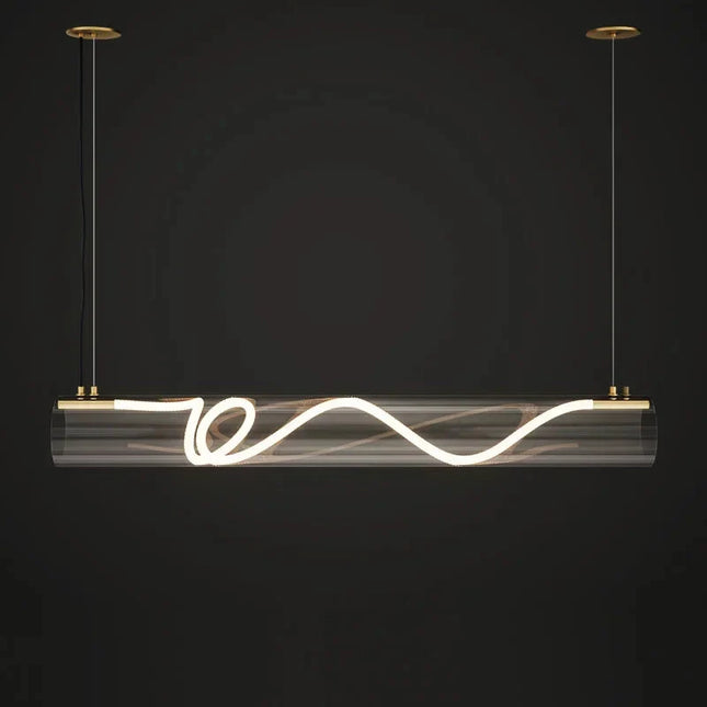 ChandelierDecor - Acrylic Long Tube LED Pendant Island Light
