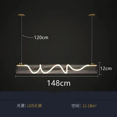 ChandelierDecor - Acrylic Long Tube LED Pendant Island Light