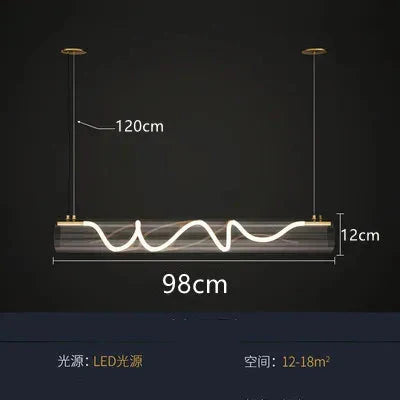 ChandelierDecor - Acrylic Long Tube LED Pendant Island Light