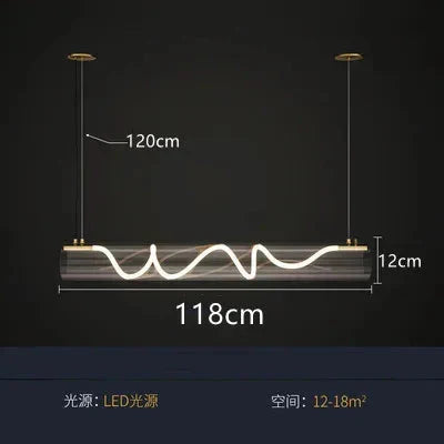 ChandelierDecor - Acrylic Long Tube LED Pendant Island Light