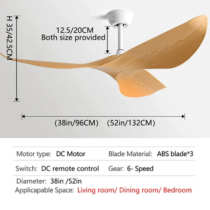 ChandelierDecor - Acrylic Wood Finish Designer Ceiling Fan