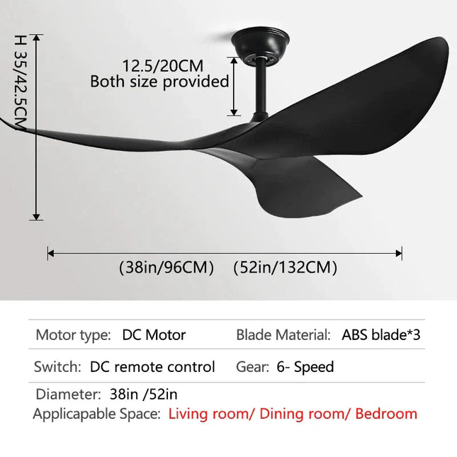 ChandelierDecor - Acrylic Wood Finish Designer Ceiling Fan