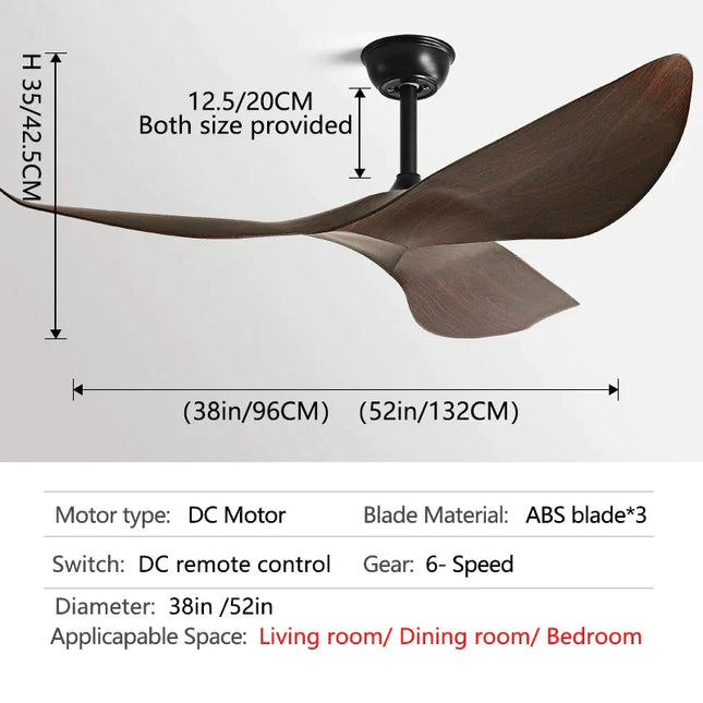 ChandelierDecor - Acrylic Wood Finish Designer Ceiling Fan