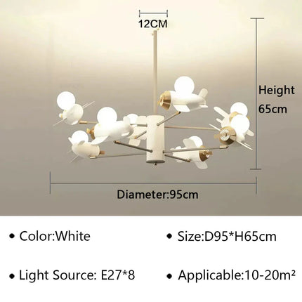 ChandelierDecor - Aeroplanes Ceiling Light for Kids Room