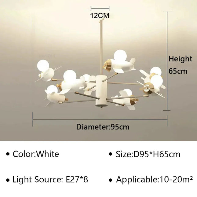 ChandelierDecor - Aeroplanes Ceiling Light for Kids Room