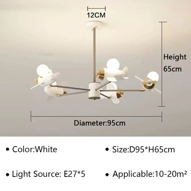ChandelierDecor - Aeroplanes Ceiling Light for Kids Room