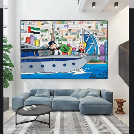ChandelierDecor - Alec Monopoly and Richie Graffiti Canvas Wall Art