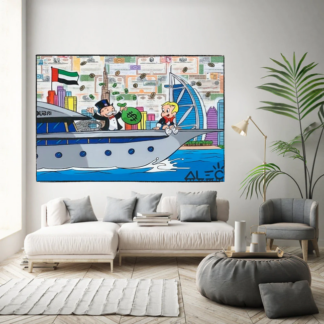 ChandelierDecor - Alec Monopoly and Richie Graffiti Canvas Wall Art