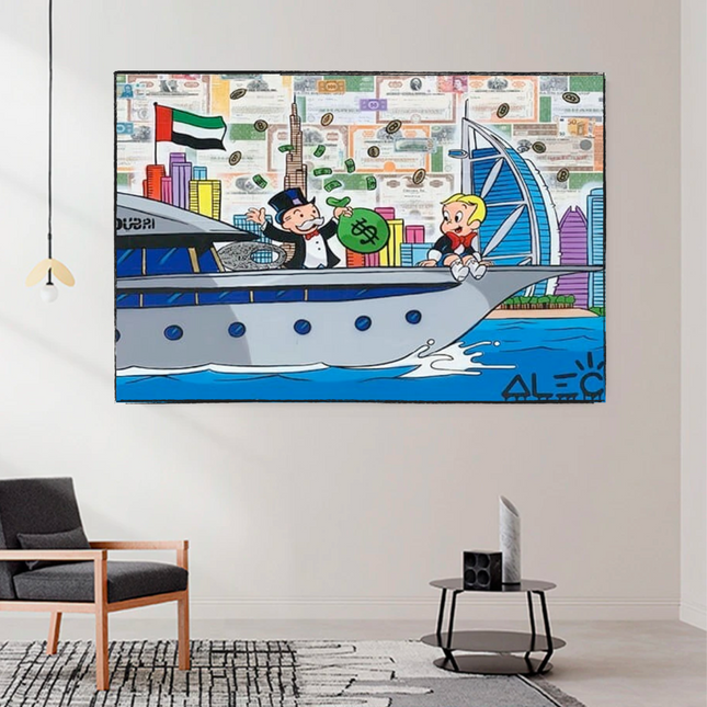 ChandelierDecor - Alec Monopoly and Richie Graffiti Canvas Wall Art