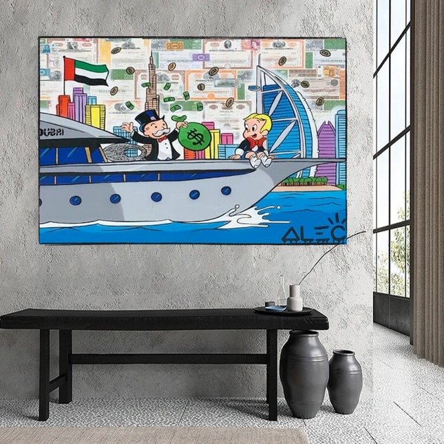ChandelierDecor - Alec Monopoly and Richie Graffiti Canvas Wall Art