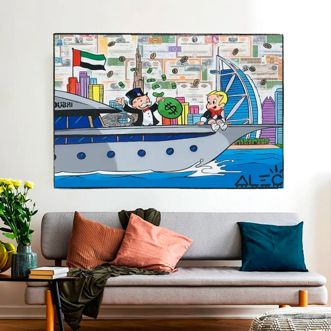 ChandelierDecor - Alec Monopoly and Richie Graffiti Canvas Wall Art