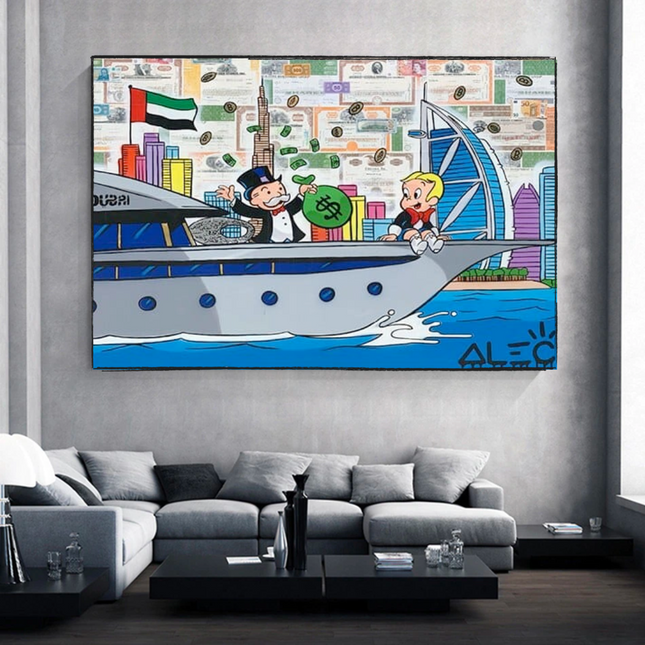 ChandelierDecor - Alec Monopoly and Richie Graffiti Canvas Wall Art
