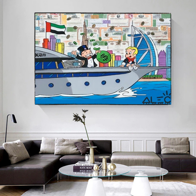 ChandelierDecor - Alec Monopoly and Richie Graffiti Canvas Wall Art