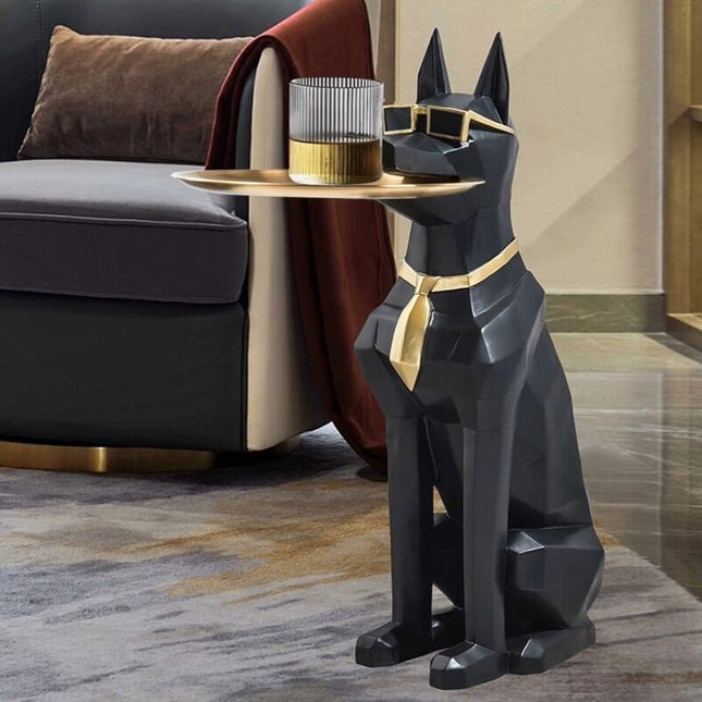 ChandelierDecor - Alsatian Dog Tray Decoration Statue: Exquisite Home Décor