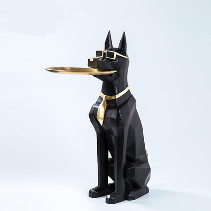 ChandelierDecor - Alsatian Dog Tray Decoration Statue: Exquisite Home Décor