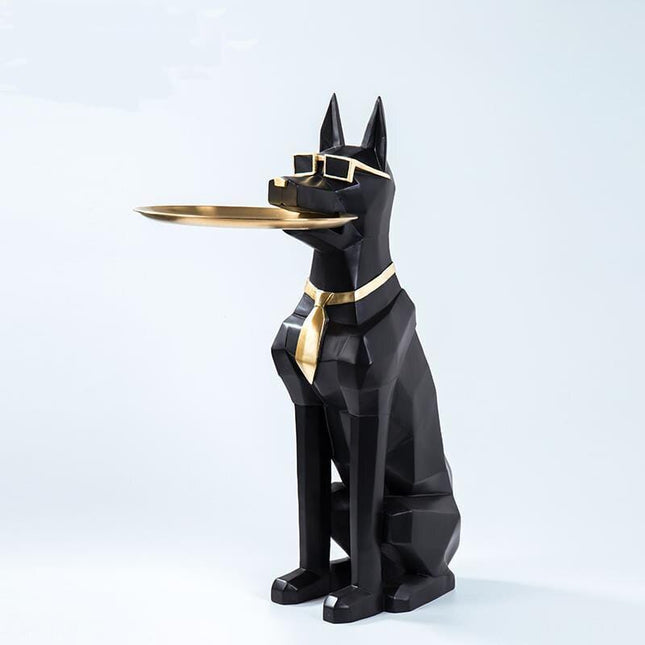 ChandelierDecor - Alsatian Dog Tray Decoration Statue: Exquisite Home Décor