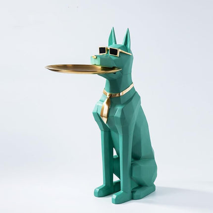 ChandelierDecor - Alsatian Dog Tray Decoration Statue: Exquisite Home Décor