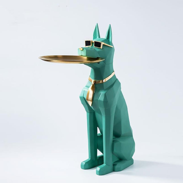 ChandelierDecor - Alsatian Dog Tray Decoration Statue: Exquisite Home Décor
