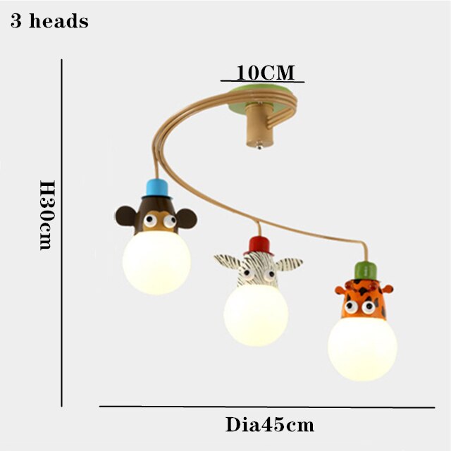 ChandelierDecor - Animals LED Pendant Lamp For Kids Room