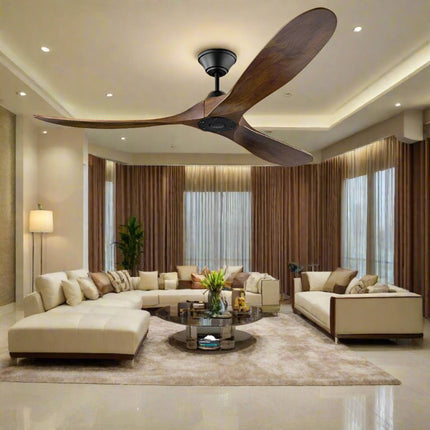 ChandelierDecor - Antique Wooden Blades Large Fan Remote Controlled (2024 Edition)