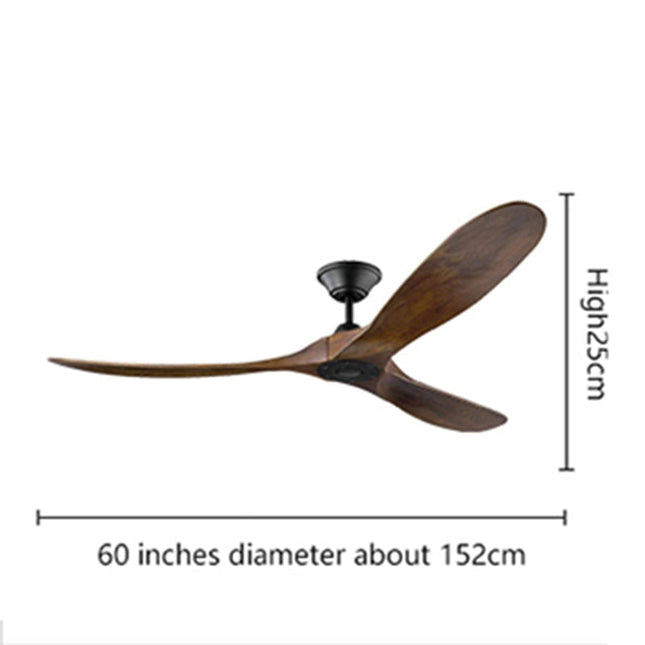ChandelierDecor - Antique Wooden Blades Large Fan Remote Controlled (2024 Edition)