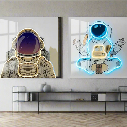 ChandelierDecor - Astronaut 3D Neon Wall Art – Bold & Customizable Space-Inspired Design