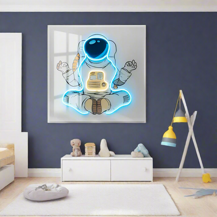 ChandelierDecor - Astronaut 3D Neon Wall Art – Bold & Customizable Space-Inspired Design