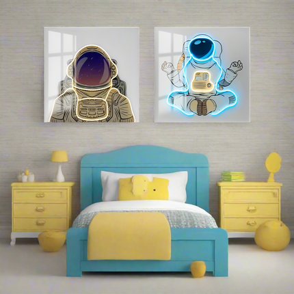 ChandelierDecor - Astronaut 3D Neon Wall Art – Bold & Customizable Space-Inspired Design