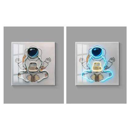 ChandelierDecor - Astronaut 3D Neon Wall Art – Bold & Customizable Space-Inspired Design