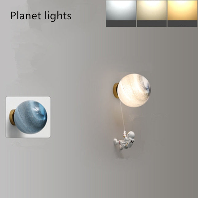 ChandelierDecor - Astronaut on Moon Wall Lamp - Kids Room Lighting