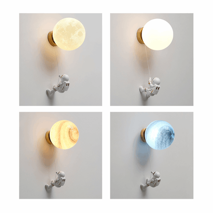 ChandelierDecor - Astronaut on Moon Wall Lamp - Kids Room Lighting