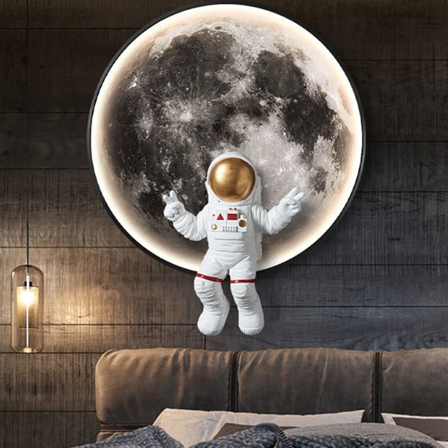 ChandelierDecor - Astronaut on Moon Wall Light: Illuminate with Space